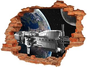 Nálepka 3D diera na stenu Vesmírna loď nd-c-58371129