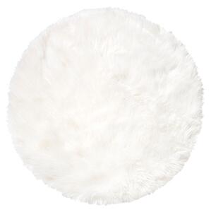 Koberec PEAU DE MOUTON 2 kruh biely