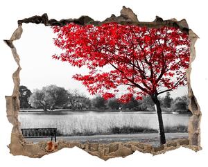 Nálepka fototapeta 3D výhled Red tree nd-k-76838967