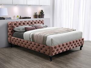 Čalúnená manželská posteľ RAFAELA - 160x200 cm, ružová