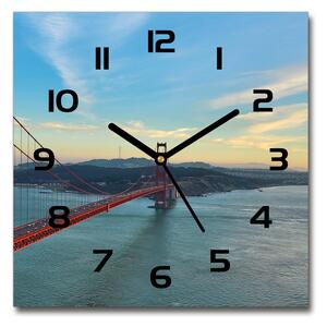 Sklenené hodiny štvorec Most San Francisco