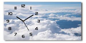 Vodorovné Sklenené hodiny na stenu Výhľad z lietadla