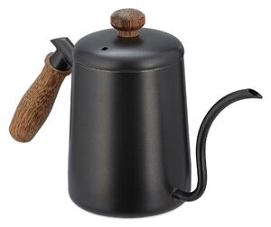 Kovový čajník s drevenou rukoväťou RD44120, čierny 550 ml