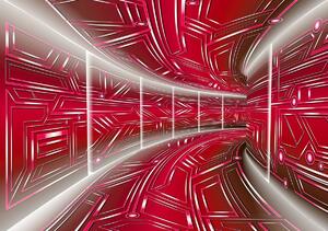 Fototapeta - Červená chodba (152,5x104 cm)