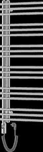 Mexen Neptun, elektrické vykurovacie teleso 1200 x 500 mm, 600 W, chrómová, W101-1200-500-2600-01