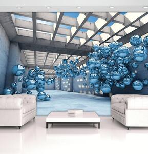 Fototapeta - 3D modrý modernizmus (152,5x104 cm)