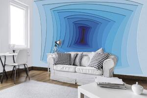Fototapeta - Modrý tunel (254x184 cm)