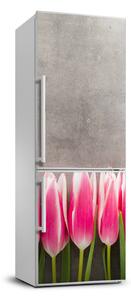 Nálepka fototapeta chladnička Ružové tulipány