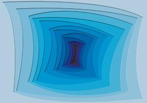 Fototapeta - Modrý tunel (254x184 cm)