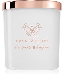 Crystallove Crystalized Scented Candle Clear Quartz & Bergamot vonná sviečka 220 g