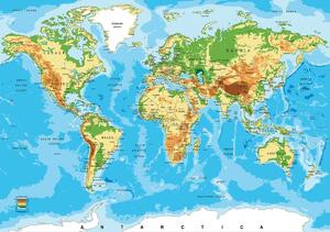 Fototapeta - Mapa sveta (254x184 cm)