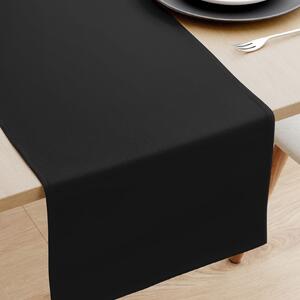Goldea behúň na stôl 100% bavlnené plátno - čierny 35x120 cm