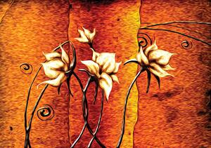 Fototapeta - Umelecké kvety (152,5x104 cm)