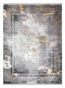 Koberec LUCE 77 Ramka vintage - sivý / horčicový