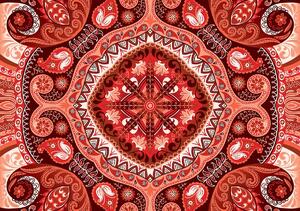 Fototapeta - Červená mozaika (254x184 cm)