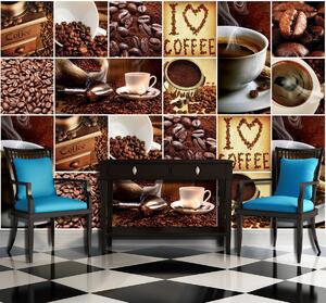 Fototapeta - I Love Coffee - koláž (152,5x104 cm)