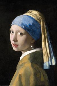 Plagát, Obraz - Girl with a pearl, Jan Vermeer