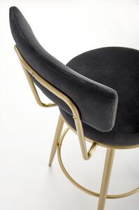 Barová stolička SCH-115 čierna/zlatá