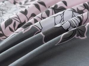 XPOSE® Predĺžené bavlnené obliečky YVONA - sivé/ružové