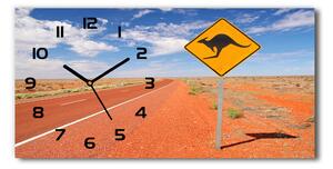 Vodorovné Sklenené hodiny na stenu Cesta v Austrálii