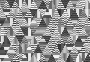 Fototapeta - Čierne a biele trojuholníky (254x184 cm)