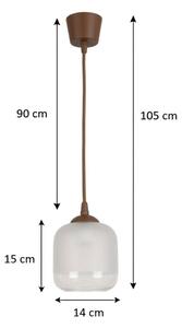 Brilagi - LED luster na lanku RETRO GLASS 1xE27/60W/230V pr. 14 cm hnedá/biela