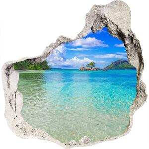 Fotoobraz diera na stenu Beach seychely nd-p-93635847