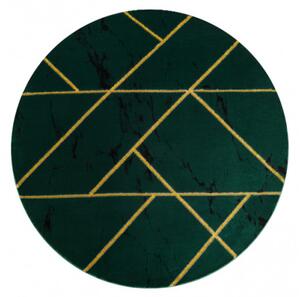 Koberec EMERALD exkluzívny 1012 kruh - glamour, marmur, geometrický zelený/zlatý