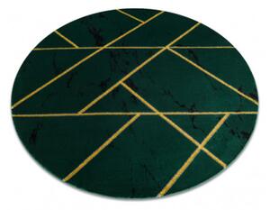 Koberec EMERALD exkluzívny 1012 kruh - glamour, marmur, geometrický zelený/zlatý