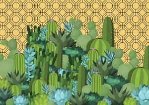 Fototapeta - Ostrov kaktusov (254x184 cm)