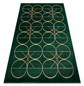 Koberec EMERALD exkluzívny 1010 glamour, styl kruhy fľaľkovo zelený / zlatý