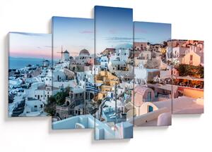 Obraz - Súmrak v Santorini (150x105 cm)