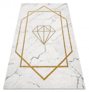 Koberec EMERALD exkluzívny 1019 glamour, styl diament, marmur krém / zlatý