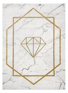 Koberec EMERALD exkluzívny 1019 glamour, styl diament, marmur krém / zlatý