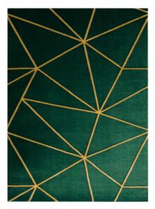 Koberec EMERALD exkluzívny 1013 glamour, styl geometrický fľaškovo zelený / zlatý
