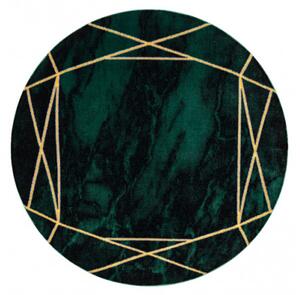 Koberec EMERALD exkluzívny 1022 kruh - glamour, marmur, geometrický zelený/zlatý