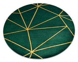 Koberec EMERALD exkluzívny 1013 kruh - glamour, geometrický zelený/zlatý