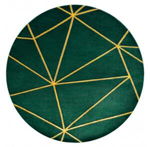 Koberec EMERALD exkluzívny 1013 kruh - glamour, geometrický zelený/zlatý