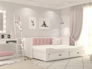 Detská rozkladacia posteľ Hermes 80x200 s matracmi - ružová