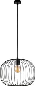 Závesný luster OVELLA 1xE27/15W/230V, priemer 46 cm, čierny