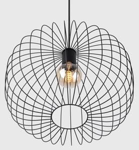 Závesný luster OVELLA 1xE27/15W/230V, priemer 46 cm, čierny