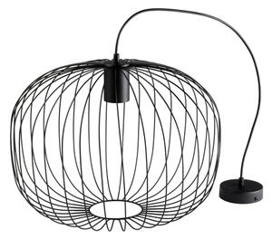 Závesný luster OVELLA 1xE27/15W/230V, priemer 46 cm, čierny