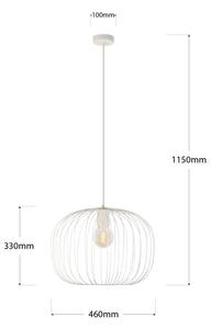 Závesný luster OVELLA 1xE27/15W/230V, priemer 46 cm, krémový
