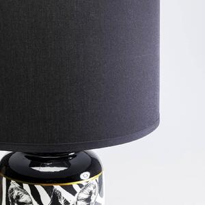 Stolná lampa KARE Zebra Face čierna textilná, porcelán, 71 cm