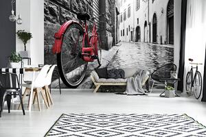 Fototapeta - Červené koleso (152,5x104 cm)