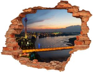 Fototapeta diera na stenu 3D Dusseldorf, nemecko