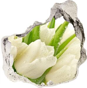 Samolepiaca nálepka na stenu Biele tulipány nd-p-49549577