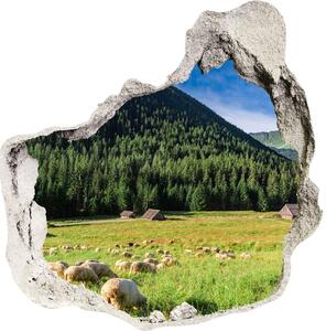 Nálepka 3D diera na stenu Ovce v tatrách nd-p-127508967