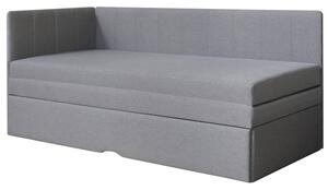 Rozkladacia čalúnená pohovka Amelia 80x200, sivá,vrátane matraca