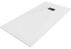 Mexen Hugo, obdĺžniková sprchová vanička SMC 170 x 80 cm, biela, čierna krytka, 42108017-B